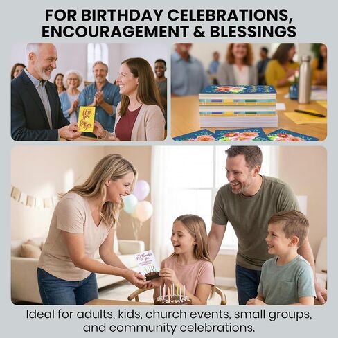 Birthday Cards 120PK with 6 Bible Verses – Christian Birthday Cards Bulk, Religious Greeting Cards with Envelopes, Scripture Cards for Men & Women, Inspirational Christian Cards for Any Occasion in Kuwait