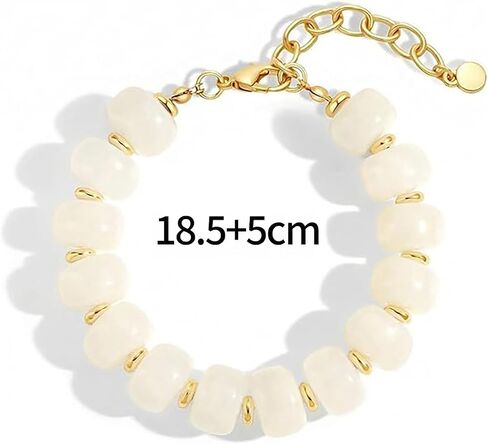 Bohemian Initial Beaded Bracelets for Women Waterproof Chunky Colorful Letter Resin Bead Bracelets Adjustable Beaded Statement Bracelet Summer Beach Jewelry in Kuwait