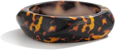 WJR Bohemian Exaggerated Irregular Geometric Acrylic Resin Bangle Bracele Handmade Chunky Zebra Leopard Pattern Round Square Wide Wristband Bracelet for Women in Saudi Arabia