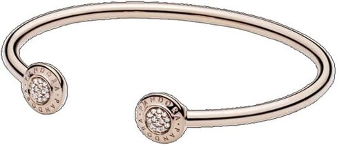 Pandora Jewelry Signature Open Bangle Cubic Zirconia Bracelet in Rose in Saudi Arabia