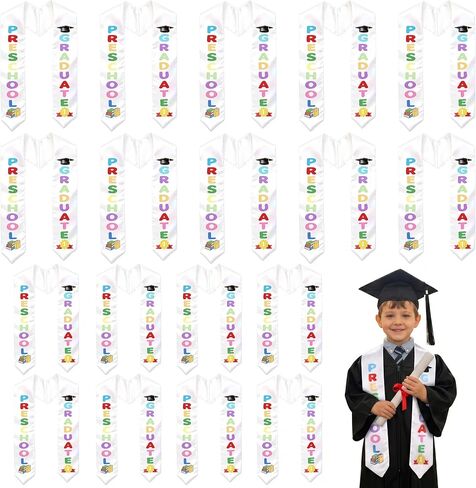 JATEBI 18 PCS Preschool Graduation Stole Kids Graduate Sash 2026 Kindergarten Gifts Unisex Grad Sash in Kuwait