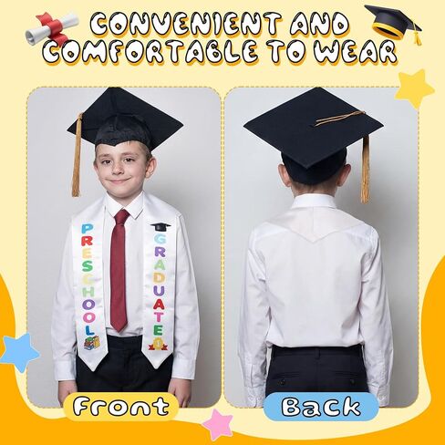 JATEBI 18 PCS Preschool Graduation Stole Kids Graduate Sash 2026 Kindergarten Gifts Unisex Grad Sash in Kuwait