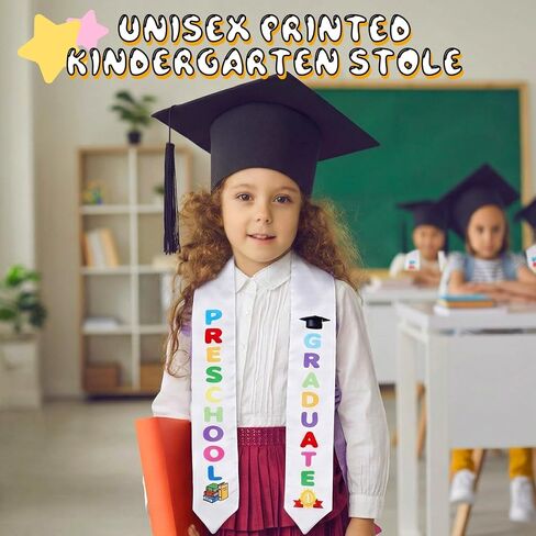 JATEBI 18 PCS Preschool Graduation Stole Kids Graduate Sash 2026 Kindergarten Gifts Unisex Grad Sash in Kuwait
