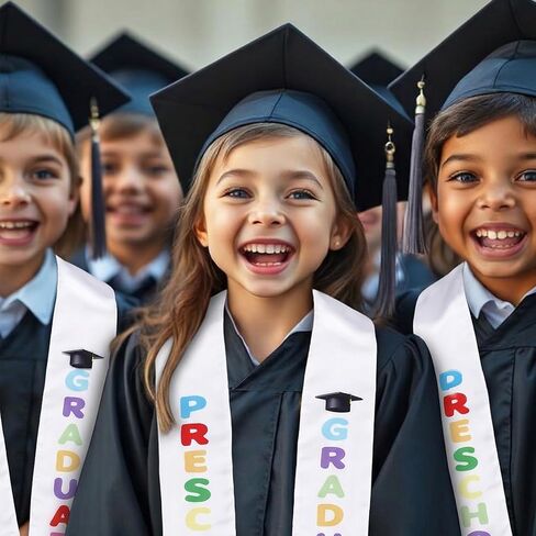 JATEBI 18 PCS Preschool Graduation Stole Kids Graduate Sash 2026 Kindergarten Gifts Unisex Grad Sash in Kuwait