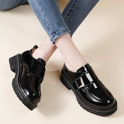 Chunky Loafers for Women Penny Platform Loafers Slip-ons Round Toe Comfortable Luxury Business Office Dress Breathable Non-Slip Ladies Casual Shoes Heeled Work Shoes in Saudi Arabia