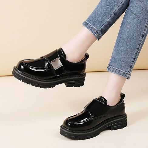 Chunky Loafers for Women Penny Platform Loafers Slip-ons Round Toe Comfortable Luxury Business Office Dress Breathable Non-Slip Ladies Casual Shoes Heeled Work Shoes in Saudi Arabia