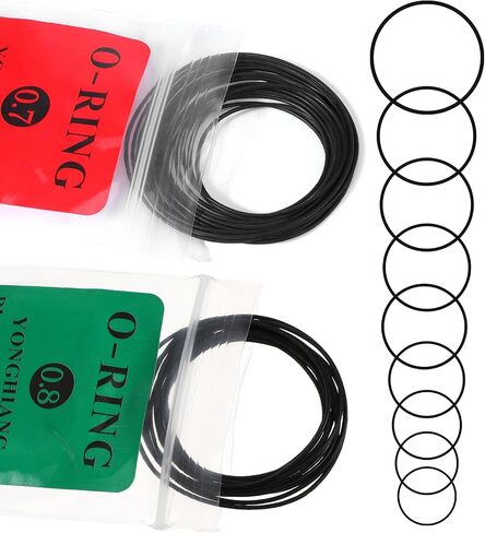 O Ring Watch Gasket, 27 Pcs 0.7/0.8 mm Waterproof Rubber Seal Washers Watch Sealing Ring Watch Repair Tools for Watches Back Cover in Kuwait