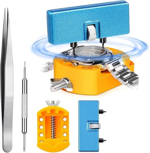 Watch Battery Replacement Tool Kit, Back Remover with Holder, Case Opener Set for Grooved Watches in Saudi Arabia