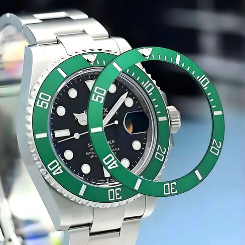 Ceramic Bezel Insert Replacement For Rolex Submariner 16800-81 116610 16800 114060 116613 116618 37.6 * 30.7mm 3pcs (Black+Blue+Green) in Kuwait