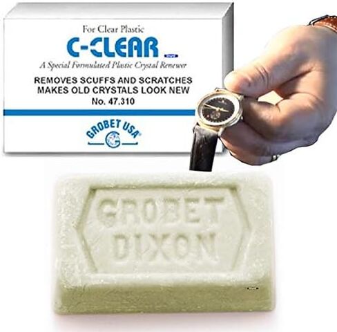C-Clear Plastic Crystal Renewer Removes Watch Scratches Jewelry Grobet Polish in Kuwait