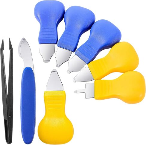 8 Pcs Watch Opener Tool, Watch Back Removal Tool Watches Battery Replacement Tools with 7 Types of Pry Tools and Anti-Static Tweezers for Watches Repair in Kuwait