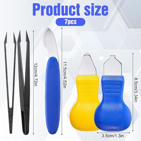 8 Pcs Watch Opener Tool, Watch Back Removal Tool Watches Battery Replacement Tools with 7 Types of Pry Tools and Anti-Static Tweezers for Watches Repair in Kuwait
