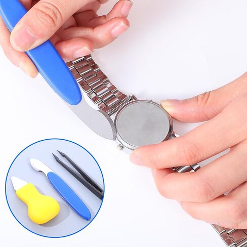 8 Pcs Watch Opener Tool, Watch Back Removal Tool Watches Battery Replacement Tools with 7 Types of Pry Tools and Anti-Static Tweezers for Watches Repair in Kuwait