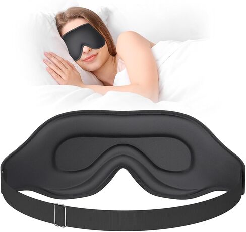 Sleep Eye Mask, EVA BELLE Sleep Mask Sleeping Eye Mask for Men Women (Black(01)) in Saudi Arabia