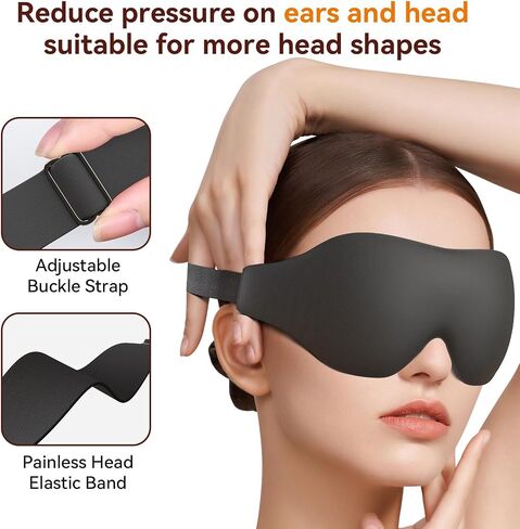 Sleep Eye Mask, EVA BELLE Sleep Mask Sleeping Eye Mask for Men Women (Black(01)) in Saudi Arabia