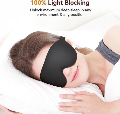 Sleep Eye Mask, EVA BELLE Sleep Mask Sleeping Eye Mask for Men Women (Black(01)) in Saudi Arabia