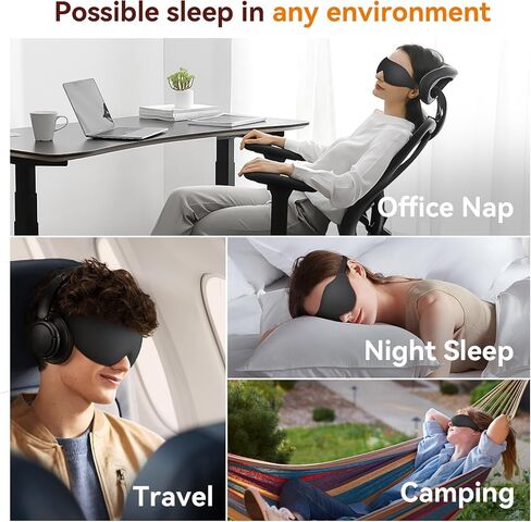 Sleep Eye Mask, EVA BELLE Sleep Mask Sleeping Eye Mask for Men Women (Black(01)) in Saudi Arabia