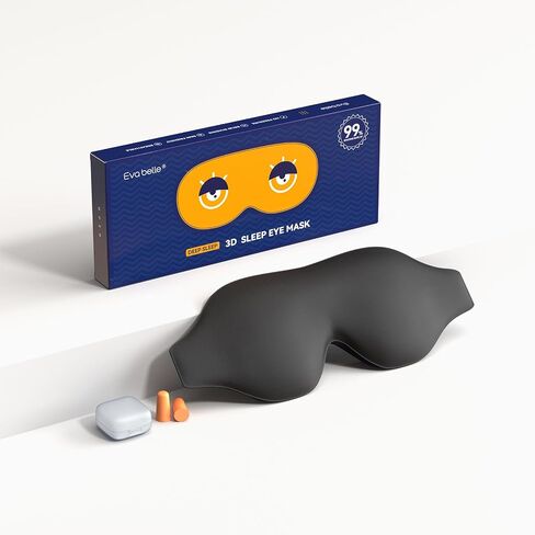 Sleep Eye Mask, EVA BELLE Sleep Mask Sleeping Eye Mask for Men Women (Black(01)) in Saudi Arabia