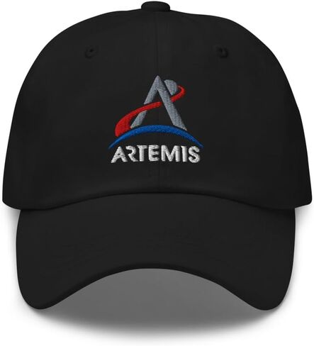 Artemis NASA Logo Adjustable Strap Dad Hat Embroidered in The USA in Saudi Arabia