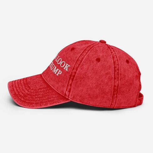 Made Ya Look Fuck Trump Hat - Anti Trump Embroidered Adjustable Vintage Cotton Twill Cap in Kuwait