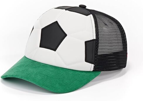 ooohyeah Funny 3D Soccer Ball Trucker Hat Adjustable Fit for Men & Women, Novelty Structured Snapback Mesh Cap, One Size in Kuwait