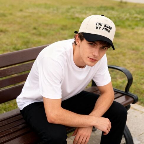 Funny Two-Tone Trucker Hat for Men Women, Vintage Embroidered Baseball Cap, Classic Cotton Dad Hat Gifts for Her Him in Kuwait