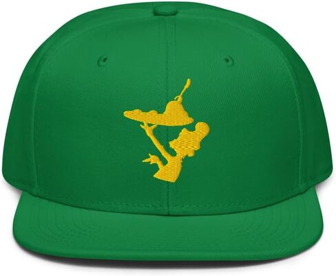 Green Eggs and Ham Silhouette Embroidered Snapback - Officially Licensed in Kuwait