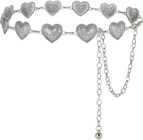 Butterfly Waist Chain Belt For Women'S Adjustable Silver Metal Heart Link Belt Y2k Boho Body Chain For Dresses Skirts Jeans in Kuwait