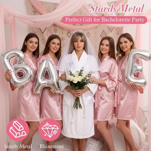 3pcs Veil For Bachelorette Party - Bride Headband With Brides Sash And Wedding Veil Set For Bridal Shower Accessories, Perfect Gift And Favor in Kuwait
