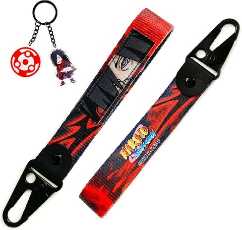 Naruto Shippuden - Madara Uchiha Keystrap and Keychain Bundle - Otaku Gift Set for Anime Fans in Saudi Arabia
