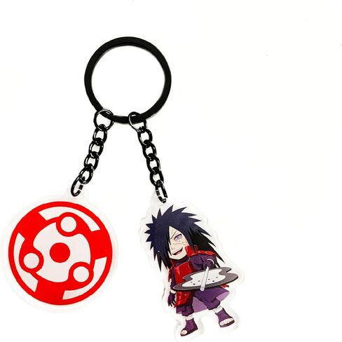 Naruto Shippuden - Madara Uchiha Keystrap and Keychain Bundle - Otaku Gift Set for Anime Fans in Saudi Arabia