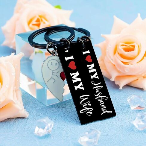 Wife and Husband I Love My Wife I Love My Husband Matching Keychains for Couples Stuff Keychains Mr and Mrs Gifts Hubby and Wifey Gifts Christmas Anniversary Birthday Valentines Gift in Kuwait
