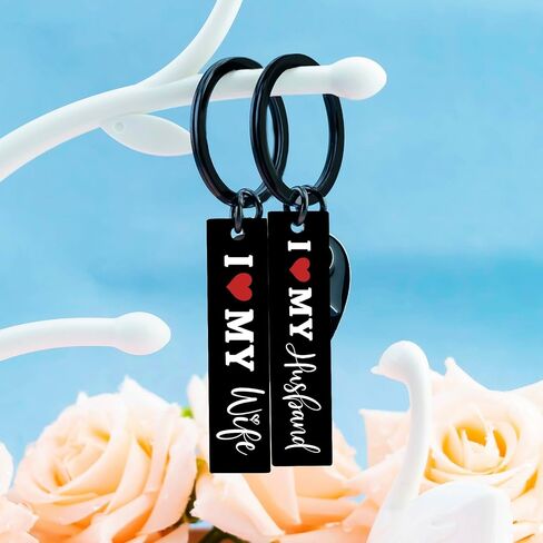 Wife and Husband I Love My Wife I Love My Husband Matching Keychains for Couples Stuff Keychains Mr and Mrs Gifts Hubby and Wifey Gifts Christmas Anniversary Birthday Valentines Gift in Kuwait