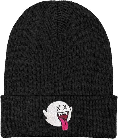 Halloween Novelty Ghost Beanie for Men Women, Funny Cute Cool Winter Skull Knit Hat in Saudi Arabia