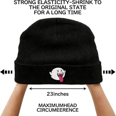 Halloween Novelty Ghost Beanie for Men Women, Funny Cute Cool Winter Skull Knit Hat in Saudi Arabia