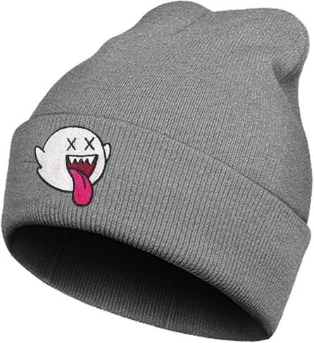Halloween Novelty Ghost Beanie for Men Women, Funny Cute Cool Winter Skull Knit Hat in Saudi Arabia