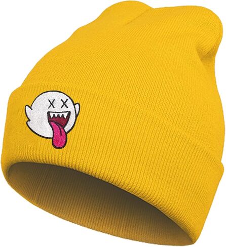 Halloween Novelty Ghost Beanie for Men Women, Funny Cute Cool Winter Skull Knit Hat in Saudi Arabia