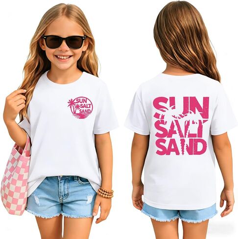 Kids Hawaiian Flower Shirt Girls Palm Tree Graphic Tees Boys Beach Hawaii Trip Tshirt Summer Vacation Tee Top in Kuwait