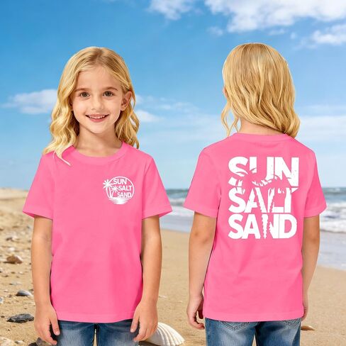 Kids Hawaiian Flower Shirt Girls Palm Tree Graphic Tees Boys Beach Hawaii Trip Tshirt Summer Vacation Tee Top in Kuwait