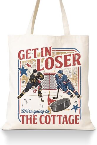 Funny Graphic Canvas Tote Bag, Reusable Dark Humor Shoulder Bag in Kuwait