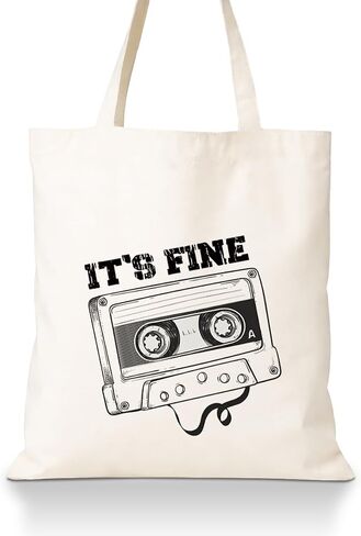 Funny Graphic Canvas Tote Bag, Reusable Dark Humor Shoulder Bag in Kuwait