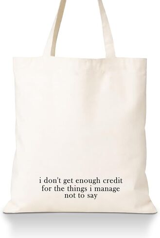 Funny Graphic Canvas Tote Bag, Reusable Dark Humor Shoulder Bag in Kuwait