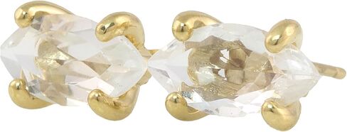 Marquise Clear Quartz Earrings - Simple Bridal & Fashion Statement Jewelry for Women - Custom Material Design - with Box in Kuwait