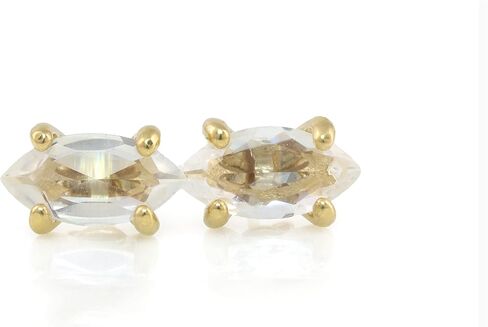 Marquise Clear Quartz Earrings - Simple Bridal & Fashion Statement Jewelry for Women - Custom Material Design - with Box in Kuwait