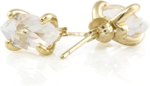 Marquise Clear Quartz Earrings - Simple Bridal & Fashion Statement Jewelry for Women - Custom Material Design - with Box in Kuwait