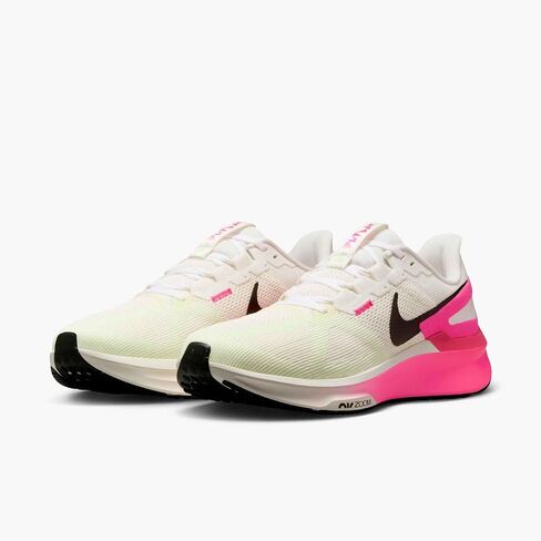 Nike Structure 25 Men's Road Running Shoes (IB7451-100, Sail/Hyper Pink/Bright Crimson/Sequoia) Size 11.5 in Kuwait