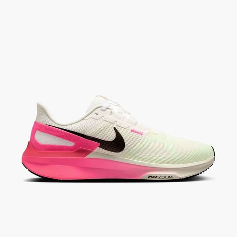 Nike Structure 25 Men's Road Running Shoes (IB7451-100, Sail/Hyper Pink/Bright Crimson/Sequoia) Size 11.5 in Kuwait