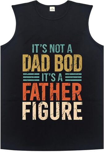 Men's Tank Top,It's not a dad BOD It's a Father Figure,Summer Undershirt Sleeveless Shirts Muscle Tops in Kuwait