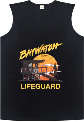 Men's Tank Top,Baywatch Lifeguard Sunset 1989,Summer Undershirt Sleeveless Shirts Muscle Tops in Kuwait