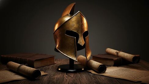 THOR INSTRUMENTS Medieval Antique Bronze Ancient Armor Knight 300 Movie Spartan Helmet Rustic Vintage Home Decor Gifts in Kuwait